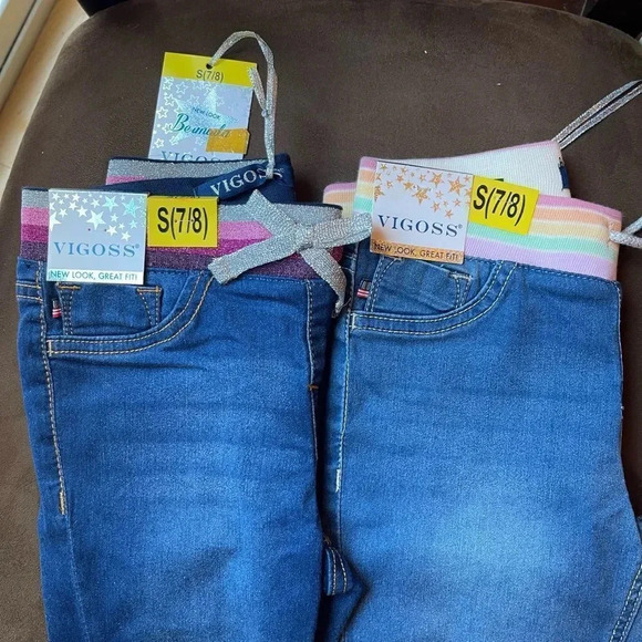 VIGOSS 2 pk Youth Girl's Bermuda Short with Knit Waistband - Picture 2 of 14